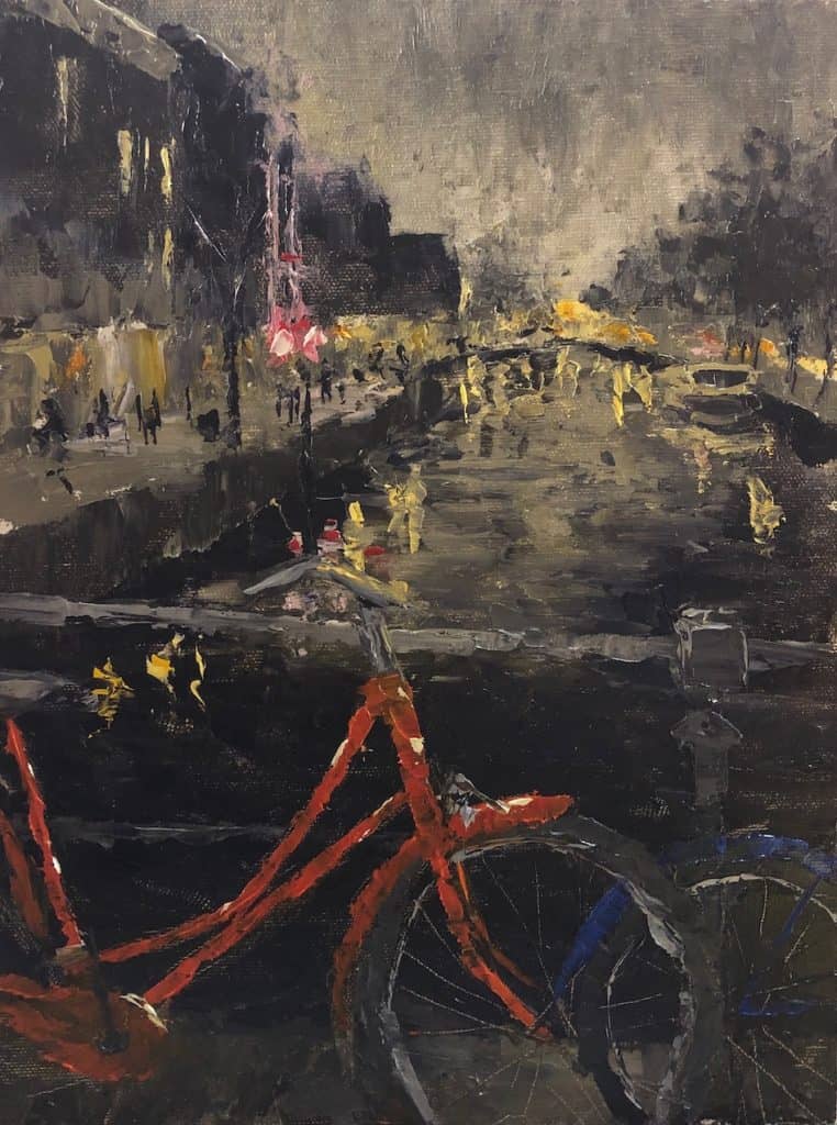 Amsterdam bike painting