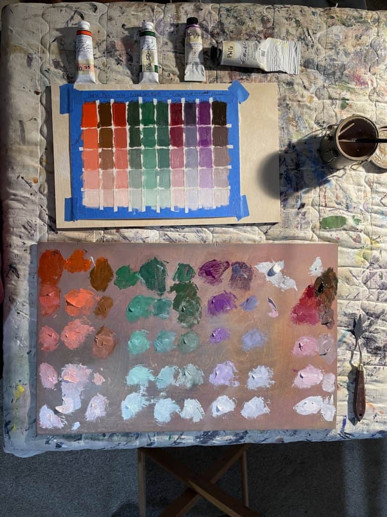 color chart for art blog